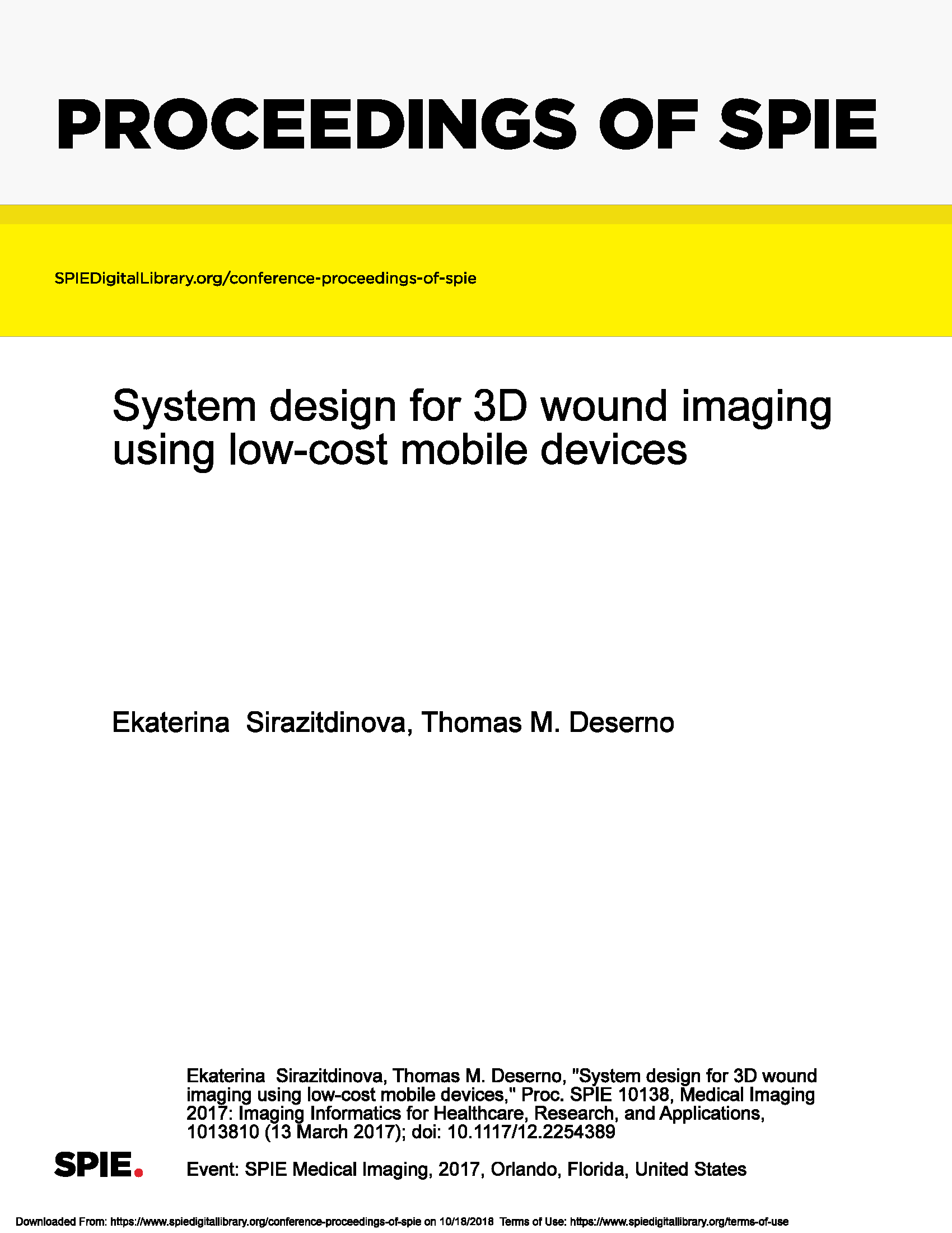 System design for 3D wound imaging using low-cost mobile devices
