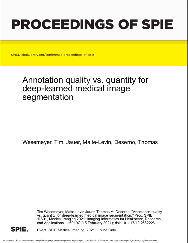 Annotation quality vs. quantity for deep-learned medical image segmentation