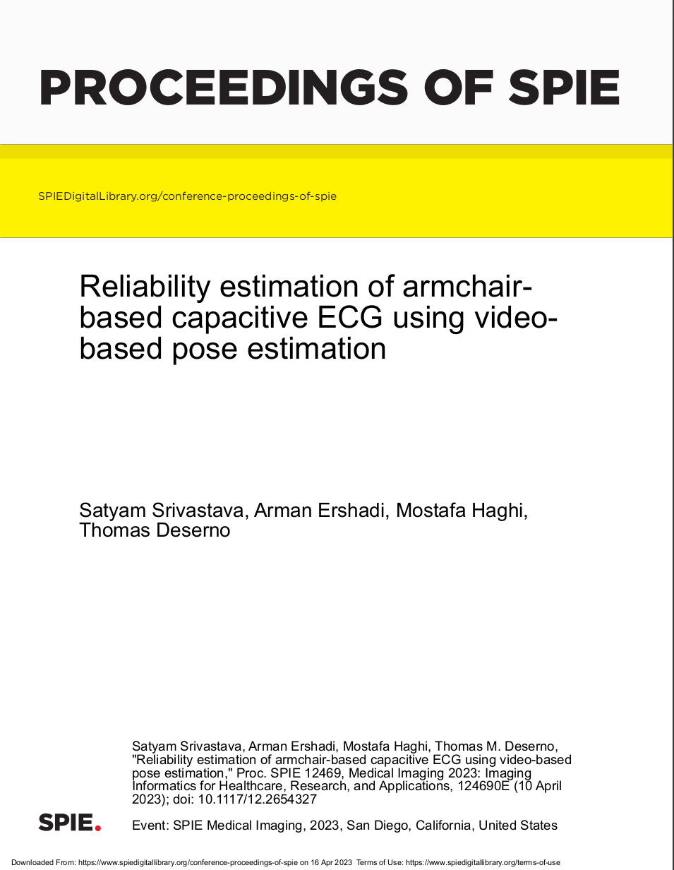 Reliability estimation of armchair- based capacitive ECG using video- based pose estimation