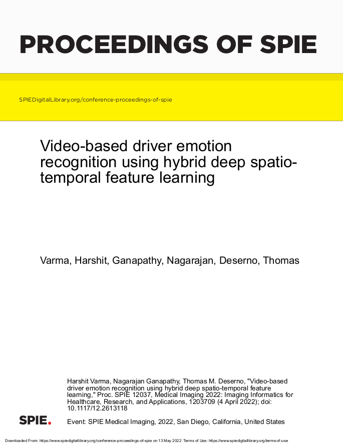 Video-based driver emotion recognition using hybrid deep spatio-temporal feature learning